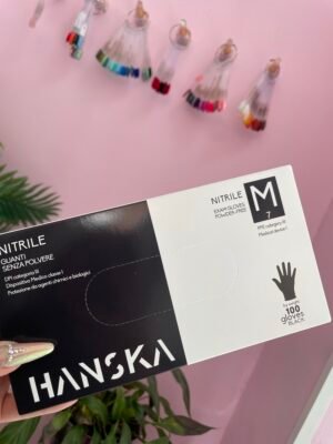 Guantes de nitrilo M negros
