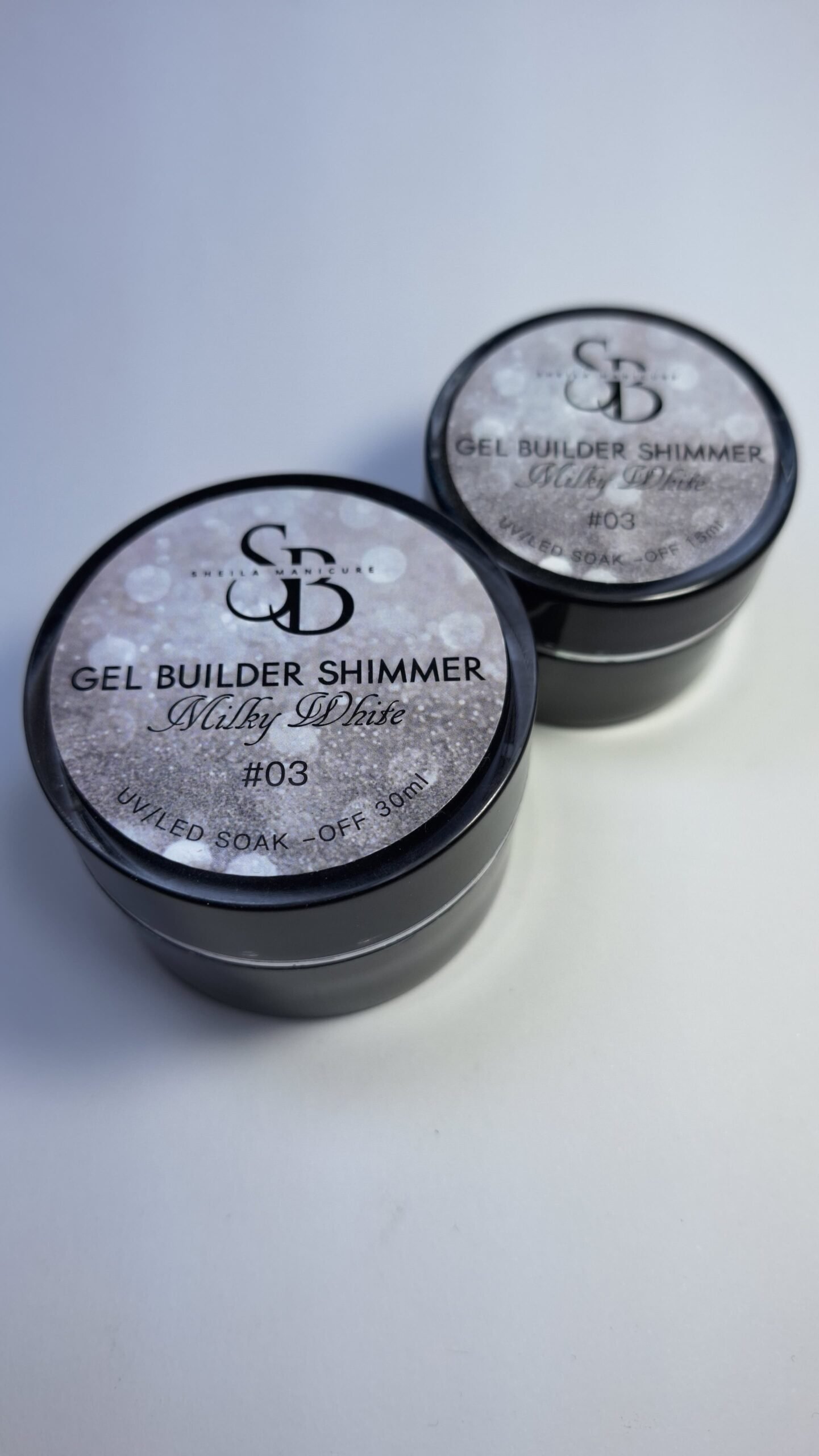Gel builder milky white shimmer 15g - Imagen 2