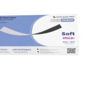 Limas desechables doble cara soft mix 100/180 con base de madera 25p