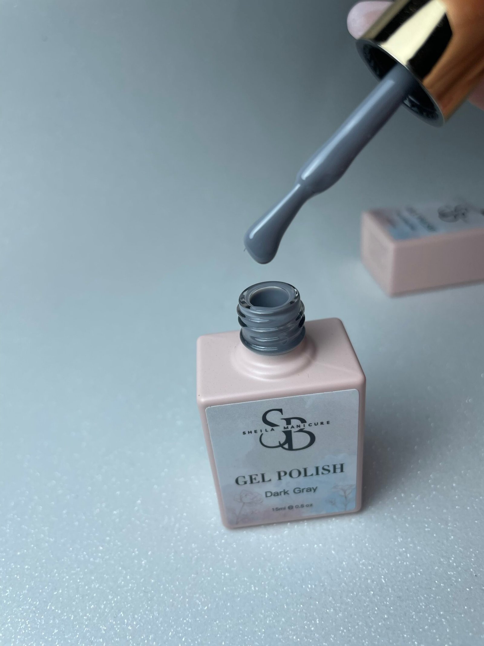 Gel Polish Dark Gray SM — 15 ml - Imagen 2