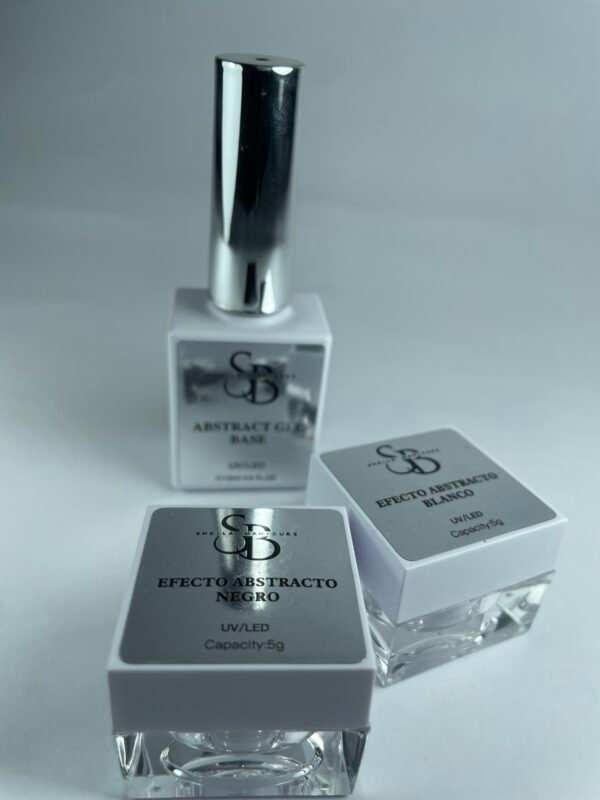 Efecto abstract base + gel blanco