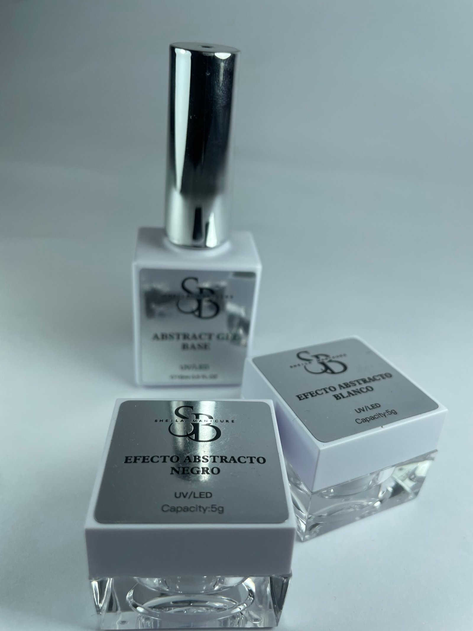 Efecto abstract base + gel blanco+ gel negro - Imagen 2