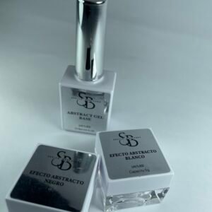 Efecto abstract base + gel blanco