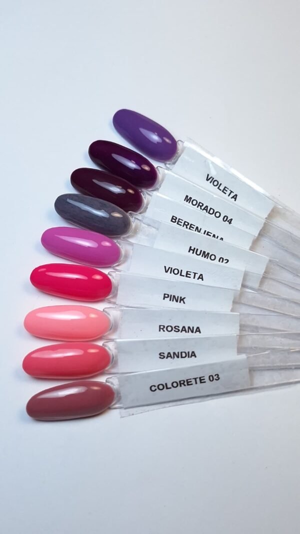 Colección morados y rosas nueve esmaltes