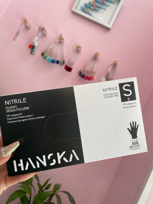 Guantes de nitrilo S negros